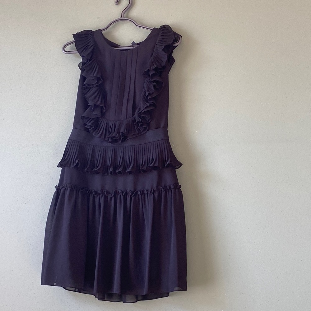 BCBG black ruffle dress